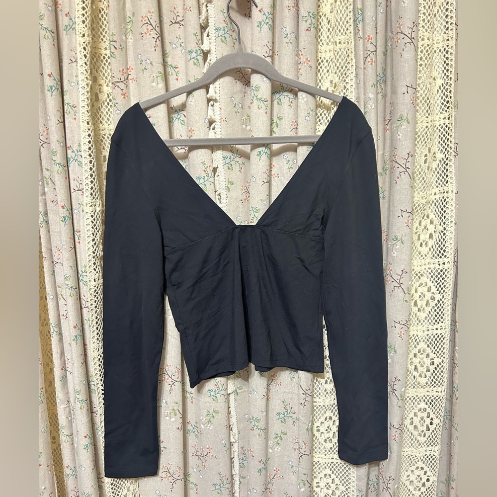 Revolve x Intimately Free People Duo Corset Long Sleeve Cami Black L New - Picture 3 of 3